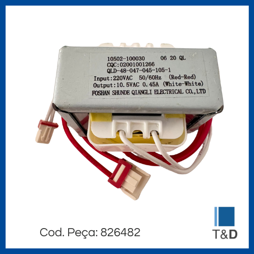 TRAFO AC/DC 220VAC 10,5VCD/0,45A C/CABO - Imagem 3