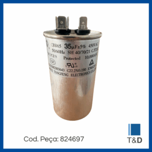 CAP POLIP COMP 35UF 450V 50/60HZ C/ TERM.