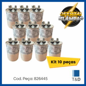 123 KIT CAP POLIP COMP 20UF 450V 50/60HZ C/ TERM.